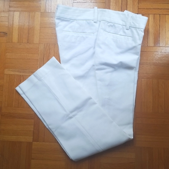 Lord & Taylor 424 Fifth Classic Straight Leg White Pants - Picture 1 of 5